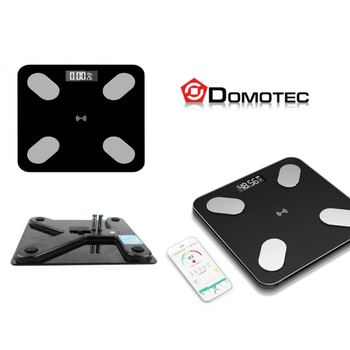 Весы цифровые напольные Domotec MS-2017 Smart APP Умные бытовые до 180кг Черные