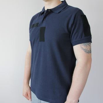 Рубашка под шевроны, футболка для ГСЧС (размер S), футболка поло с липучками