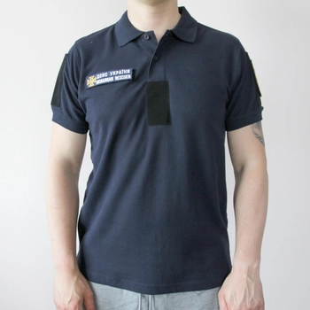 Футболка поло з липучками, футболка для ДСНС, якісна сорочка під шеврони (розмір М)