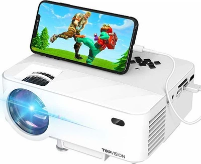 Портативный домашний проектор Topvision T21 HD LED 4000 Лм с динамиками t4