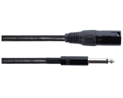 Микрофонный кабель Jack 6.3 — XLR Male 5м Cordial EM 5 MP