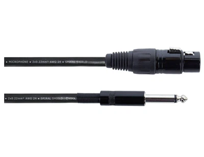 Микрофонный кабель Jack 6.3 — XLR Female 5м Cordial EM 5 FP