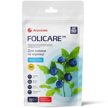 Удобрение для голубики и черники Весна-лето, 180 г, Yara Folicare
