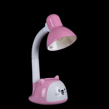 Детская лампа-органайзер настольная светильник для девочки 997 (Pink) (Розовый котик) Е27 40 Вт (220 В)