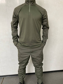 Тактичний костюм олива (убакс зі штанами) для НГУ, ЗСУ ріп-стоп S