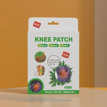 Пластырь тканевый для снятия боли в коленях и суставах зеленый с экстрактом полыни 10 шт
