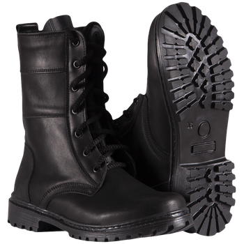 Берці польові зносостійкі черевики для силових структур KOMBAT 37 Чорний (OPT-24481)
