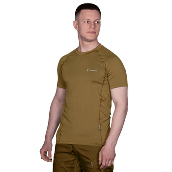 Футболка мужская тактическая полевая повседневная футболка для спецсужб (XXXL) Койот (OPT-9331)
