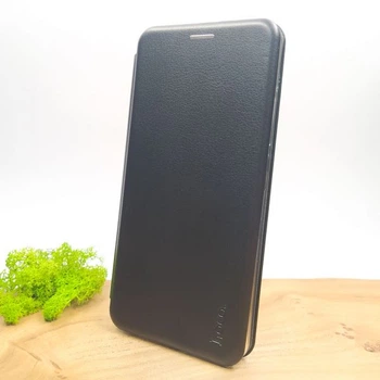 Кожаный противоударный чехол-книжка Hoco для Xiaomi Redmi Note12 4G Black