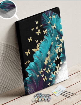 Картина по номерам с красками металлик Бабочки (АМ-0588-BIG) 60*80 см