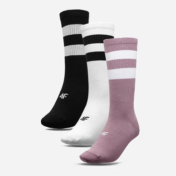 Набор мужских носков высоких хлопковых 4F Socks Cas U206 4FAW23USOCU206-93S 43-46 3 пары Разноцветный (5904698393329)