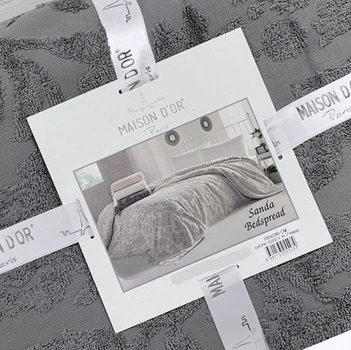 Махрове простирадло Maison D'or Sanda dark grey 160*240