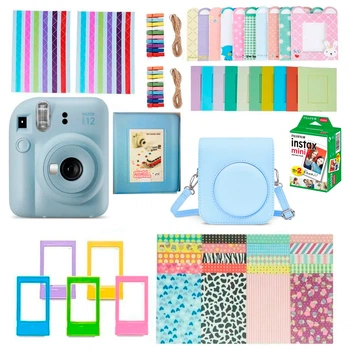 Камера моментальной печати Fujifilm INSTAX Mini 12 Pastel Blue Голубой + Чехол, Фотоальбом, Картриджи 20 шт., Аксессуары