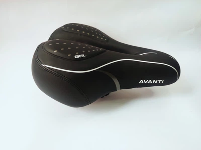 Седло велосипедное AVANTI SD-189 GEL с прорезью и гелевой вставкой, черное