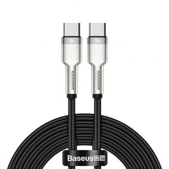 Кабель Baseus Cafule Metal Type-C toType-C 100W 2m Black (CATJK-D01)