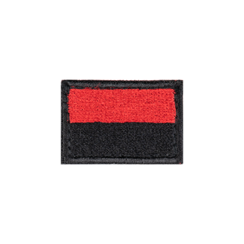 Нашивка на липучці P1G Бойовий прапор України Чорний/червоний 2x3 cm (UA281-29859-UAFB)