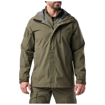 Куртка штормова 5.11 Tactical Force Rain Shell Jacket RANGER GREEN 2XL (48362-186)