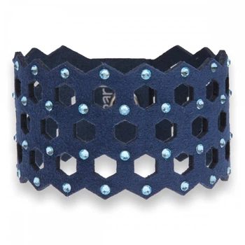 Браслет Spark з Алькантара зі Swarovski Hexagon Large BHEX3NAQ