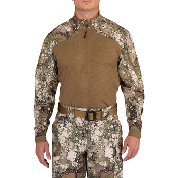 Сорочка тактична під бронежилет 5.11 Tactical GEO7 Rapid Half Zip Shirt Terrain XL (72415G7-865)