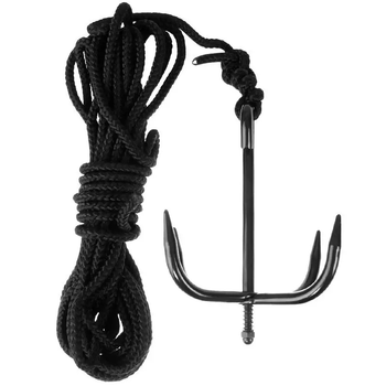 Крюк-кішка з мотузкою Sturm Mil-Tec Black 10 m (15956000)