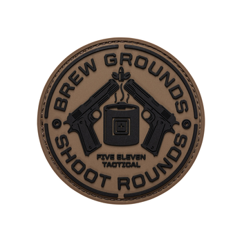 Нашивка 5.11 Tactical Brew Grounds Patch Brown (81626-108)