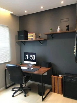 Дизайнерський Письмовий комп'ютерний стіл Loft Design 200x80x75h Чорний/Дерево ATL1546