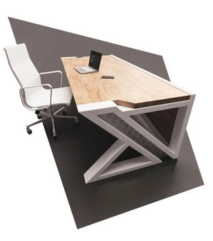 Дизайнерский Письменный компьютерный стол Loft Design 140x80x75h Белый/Дерево ATL464/3