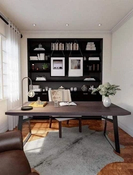 Дизайнерський Письмовий комп'ютерний стіл Loft Design 200x80x75h Чорний/Дерево ATL1550