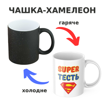Чашка-хамелеон с принтом 330 мл Super тесть