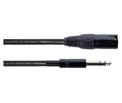 Балансный аудио кабель Jack 6.3 — XLR Male 3м Cordial EM 3 MV