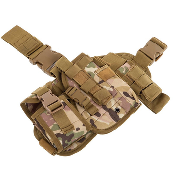 Сумка тактична на стегно кобура тактична Zelart Military Rangers Heroe9107 Camouflage Multicam