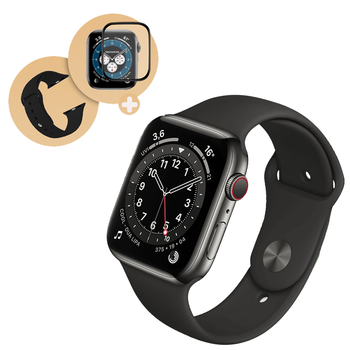 Умные смарт часы AirPro GS9 Pro Max (OLED) 45mm Premium Smart Watch Series 8 Black + Укр меню Aluminium + ремешок и защитная пленка в подарок