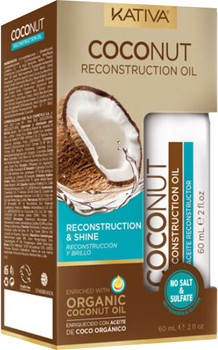 Olejek do włosów Kativa Coconut Reconstruction Oil 60 ml (7750075044821)
