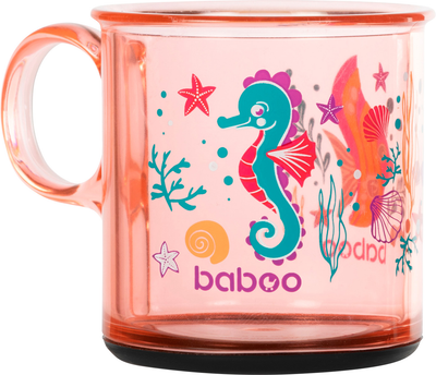 Чашка Baboo Sea Life з нековзким дном з 12 місяців 170 мл Рожева (8-140)