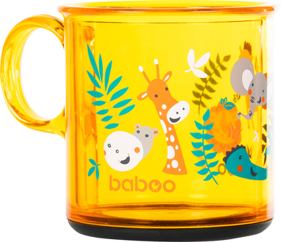 Чашка Baboo Safari з нековзким дном з 12 місяців 170 мл Жовта (8-142)