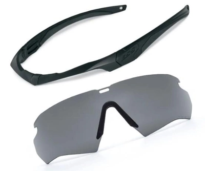 Балістичні окуляри ESS Crossbow Black One Kit w/Smoke Gray