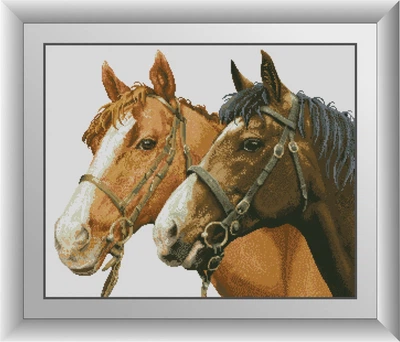 Алмазна мозаїка "Пара коней" Dream Art в коробці 30887
