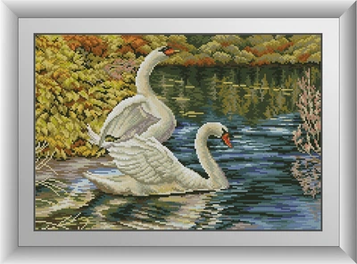 Алмазна мозаїка "Лебеді" Dream Art в коробці 30790