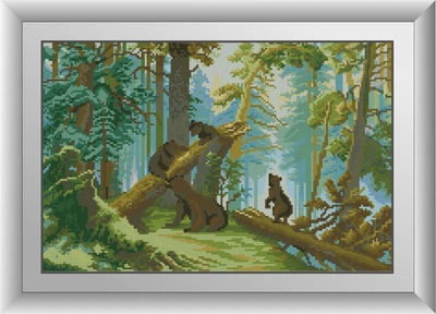 Алмазна мозаїка "Ранок в сосновому лісі" Dream Art в коробці 30607