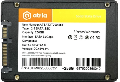 SSD диск ATRIA XT200 256GB 2.5" SATAIII TLC (ATSATXT200/256)