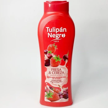 Гель для душу "Полуниця та вишня" Tulipan Negro 650 мл