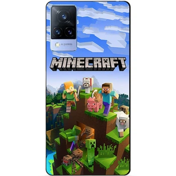 Силіконовий чохол Candy для Vivo V21 з малюнком Minecraft