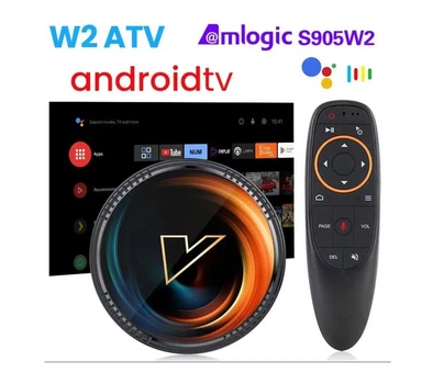Смарт ТВ приставка Android SmartTV Box Vontar W2 ATV 4/64Gb Голос 4K HDR