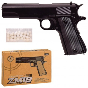 Страйкбольный пистолет Cyma металлический ZM 19 (кольт 1911-A1)