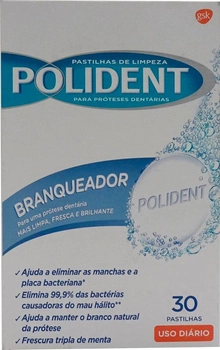 Таблетки Polident Cleansing Whitening Tablets для очищення зубних протезів 30 шт (8431890051971)