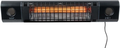 Promiennik podczerwieni Sunred SOUND-2000W Heater, Sun and Sound Ultra Wall, moc 2000 W Czarny (8718801857212)