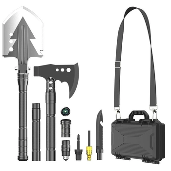 Многофункциональный набор YUANTOOSE SD14X-2-F8 лопата, топор, нож в кейсе