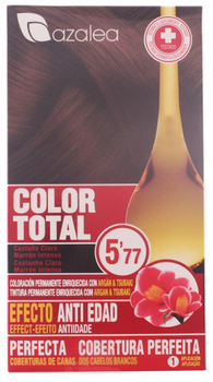 Farba kremowa z utleniaczem do włosów Azalea Color Total 5.77 Light Brown Hair Intense Brown 100 ml (8420282037556)