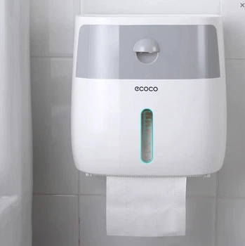 Держатель туалетной бумаги и салфеток Ecoco С ящиком и держателем для телефона