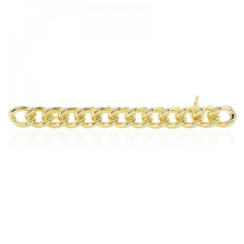 Брошь унисекс BROCHE бижутерия Модерн Длинная Цепь золотистая BRSF112388